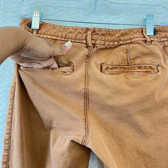 Pilcro and the Letterpress Skinny Jeans Womens 4 Burt Orange Velvet Mixed Media - Picture 8 of 16